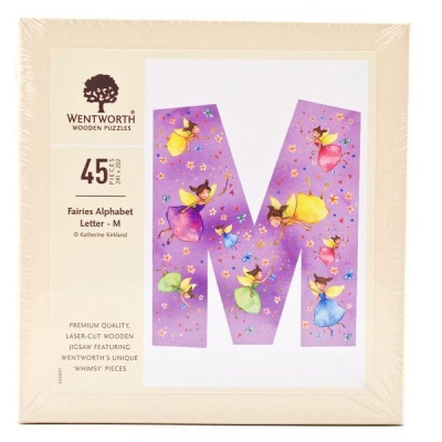 Photo of Wentworth Fairies Letter M - 45 Piece Kids Alphabet Wooden Shaped Jigsaw Puzzle