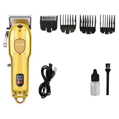 Daling R Angle Design USB Charge Metal Clipper LCD Display Hair Trimmer