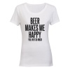 Beer Makes Me Happy - Ladies - T-Shirt Photo