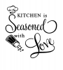 Graceful Accessories This Kitchen Is Seasoned With Love Wall Vinly Photo
