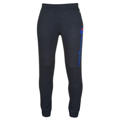 Photo of Champion Mens Large Logo Cuffed Sweatpants - Navy [Parallel Import]