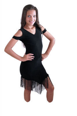 Photo of SP - Girls Latin Dance Tassel/ Fringe Dress - Miss Attitude