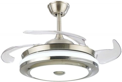 Photo of 36" Modern Ceiling Light with Fans Remote Control Retractable Blades