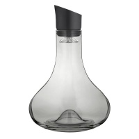 blomus Decanter With Filter Aerator Pourer Alpha In Smoky GreyBlack