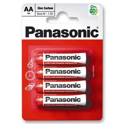 Panasonic R6REL4BP AA Zinc Carbon Battries