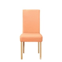 Textured Stretchy Dining Room Chair Covers Orange