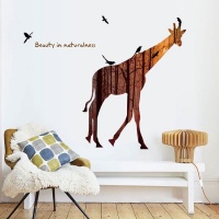 Healthy Life Products Sunset Forest with Giraffe Silhouette Decor Wall Art HM92001