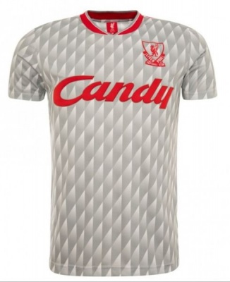 Photo of Liverpool FC Retro 1989 Candy Home Shirt Grey