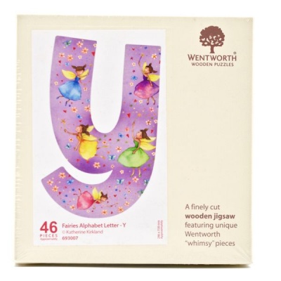 Photo of Wentworth Fairies Letter Y - 46 Piece Kids Alphabet Wooden Shaped Jigsaw Puzzle