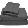 Wonder Towel Wrinkle-Resistant Sheet Set 4 Piece Bedding - Queen Dark Grey Photo