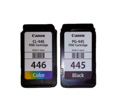 Photo of Canon PG 445 XL/CL446 Original Black 445XL & Tri-Color 446 ink Cartridges