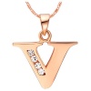 Unexpected Box Rose Gold Letter "V" Neckalce Photo