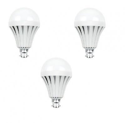 KrazePrice Loadshedding Rechargeable LED Light Bulb Cool White 3 Pack