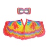 Dreamy Dress Up Dreamy Poncho & Mask - Red Rainbow Butterfly Photo
