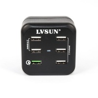 LVSUN 6 Port USB 34W 5V 68A QC20 Charger