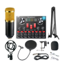 BM800 Condenser microphone with V8s Sound Card -black & gold Photo