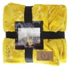 Pierre Cardin Plush Metallic Throw – Mustard with Gold Foil Photo
