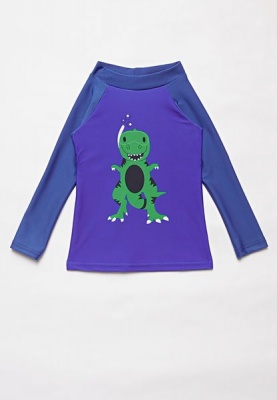 Pop Candy Kids Baby boys long sleeve rash vest blue