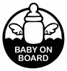 Graffiti Baby On Board Bottle Sticker Pack of 4 Photo