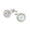 Civetta Spark Chris Cufflink - Swarovski Clear Crystal- Rhodium Photo