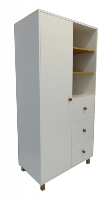 Photo of Refined Home Cloud Wardrobe White and Oak 1.7m High
