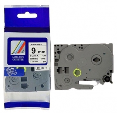 Photo of Fill The Gap FTG TZ-221 Brother Label Tape Cartridge-Laminated Black On White-Pack Of 2