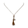 No Memo - Versatile Choker Necklace Anklet With Swallow Pendant - Gold Photo