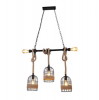 Wrought Iron & Rope Vintage Pendant light Photo