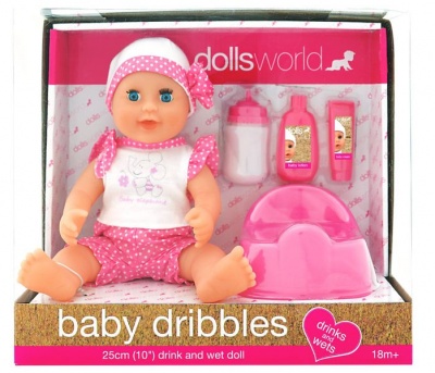 Photo of Dollsworld Dribbles Drink and Wet Doll Set 25cm