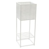 Infinity Homeware Infinity Retro Metal Pot Plant Stand - White Photo