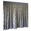 Matoc Designs Matoc Readymade Curtain -Damask 265cmWx230cmH -Taped -Lined -Charcoal Photo