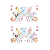 2 Piece Animal and Rainbow Wall Decor Stickers