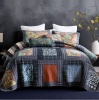 Linen Boutique Luxurious Patchwork Bedspreads 100% Cotton Quilted - Powderblue Linen Photo