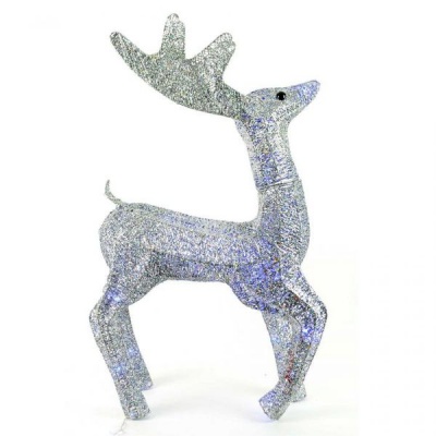 Photo of Silver Reindeer with Led Christmas Outdoor Indoor Decorations