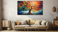 Canvas Wall Art Chromatic Canopy Abstract HD0199