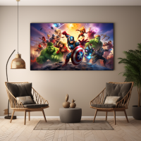 Canvas Wall Art Superhero Squad BK0018
