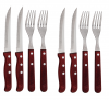 Blaumann 4 Piece Stainless Steel Cutlery Set with Wood Handles - Set of 2 Photo