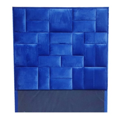 Decorotika Modern Puzzle Headboard in Blue Velvet