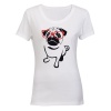 Glasses Pug - Ladies - T-Shirt Photo