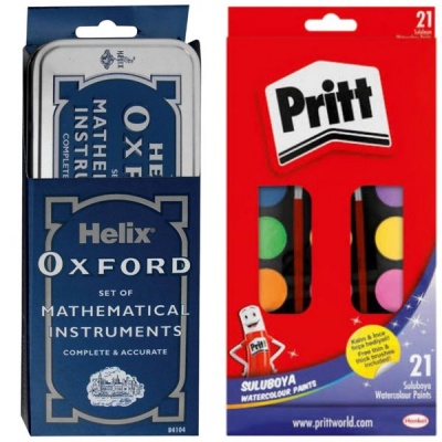 Photo of Oxford Math Set & Water Color Paint