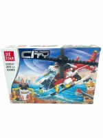 JIE Star Global City Fire Helicopter Set 205 Pieces Building Blocks