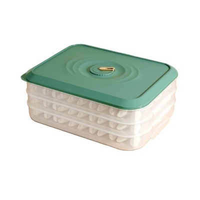 3 Layers Stackable Food Organizer Dumpling Samoosa Noodle Food Freezer Box