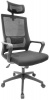 The Office Chair Corp Lucio Mesh Back Office Chair with Headrest - Black Photo