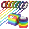 Washi Tape Box Set of 7 Rolls - Rainbow Tape Photo