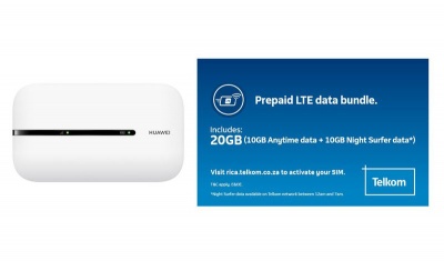 Photo of Telkom LTE Prepaid BUNDLE 10 10 SIM and Huawei MIFI E5576