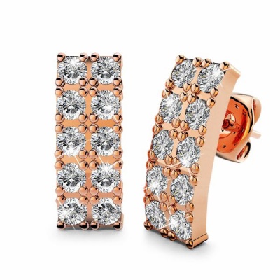 Photo of Dhia Jewellery Dhia Rose Gold Glow Earring Embellished with Swarovski crystals