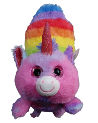 Soft Unicorn with Fluffy Tail and Cute Eyes