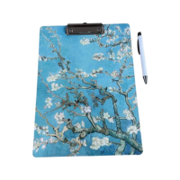 Large Clip Board Daisy with Blue sky white pen