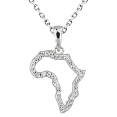 Photo of African Pendant with CZ in Silver