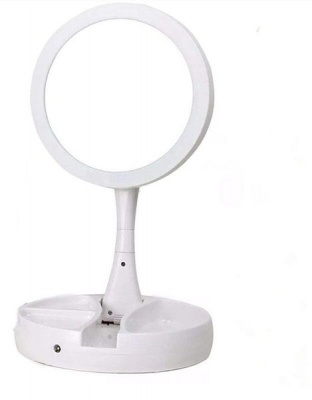 Double Sided Foldable LED Lights Cosmetic Mirror